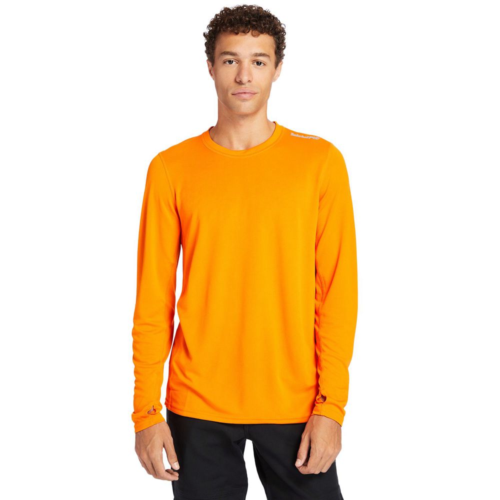 Camisetas Masculino - Timberland Pro® Wicking Good Long Sleeve - DYFGU2754 - Laranja